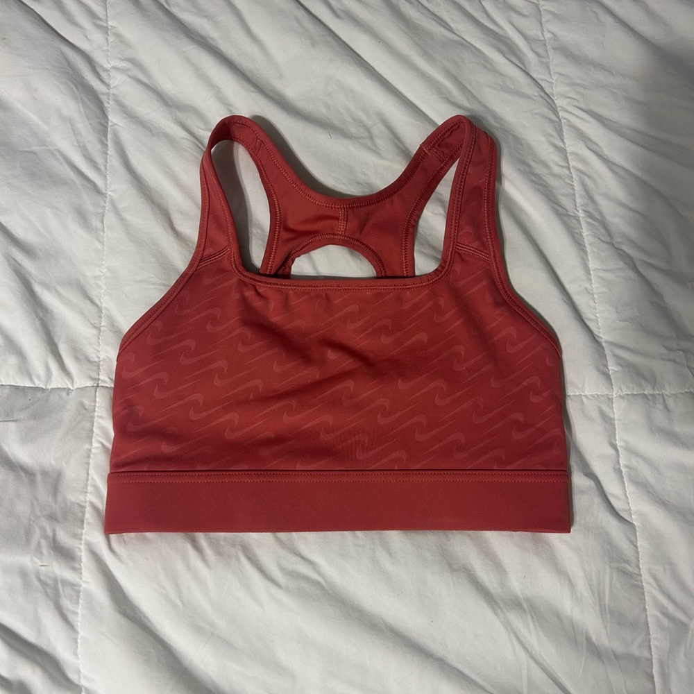 Red Racerback Sports Bra with Wide Supportive Band NWOT